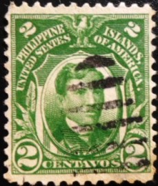 Selo postal das Filipinas de 1911 José Rizal 2 A