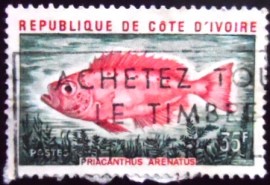 Selo postal da Costa do Marfim de 1973 Atlantic Bigeye