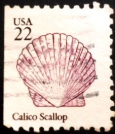 Selo postal dos Estados Unidos de 1985 Calico Scallop Dl