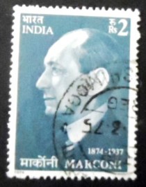 Selo postal da Índia de 1974 Guglielmo Marconi
