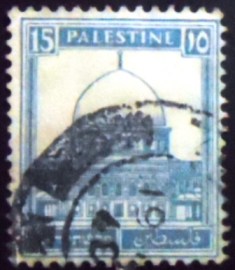 Selo postal da Palestina de 1932 Dome of the Rock 15