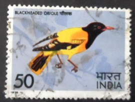 Selo postal da Índia de 1975 Asian Black-hooded Oriole