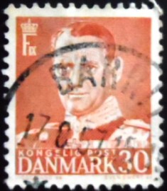 Selo postal da Dinamarca de 1952 King Frederik IX