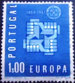 Selo postal de Portugal de 1961 Clasped Hands and CEPT symbol