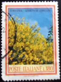 Selo postal da Itália de 1968 Broom