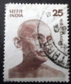 Selo postal da Índia de 1976 Mohandas Karamchand Gandhi