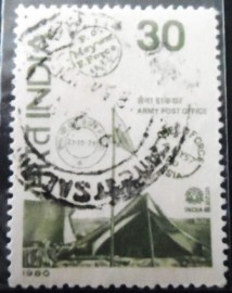 Selo postal da Índia de 1980 Army Post Office and Postmarks