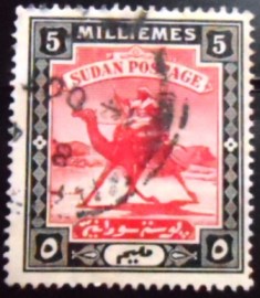 Selo postal do Sudão de 1898 Postman with Dromedary