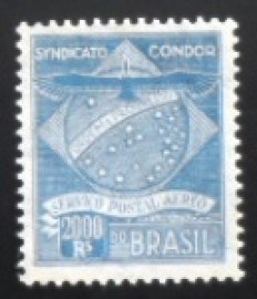 Selo postal do Brasil de 1927 Sindicato Condor K 5 M JP