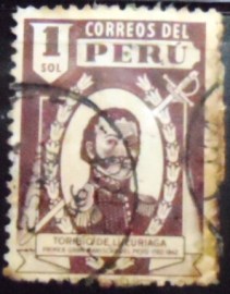 Selo postal do Peru de 1945 Toribio de Luzuriaga