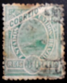 Selo postal do Brasil de 1902 Madrugada 50 U
