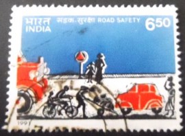 Selo postal da Índia de 1991 International Traffic Safety