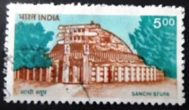 Selo postal da Índia de 1994 Sanchi Stupa
