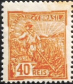 Selo postal do Brasil de 1924 Agricultura 40 M