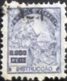 Selo postal Do Brasil de 1924 Instrução 2000 U