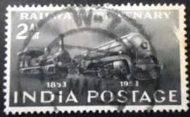 Selo postal da Índia de 1953 Centenary of Indian Railways