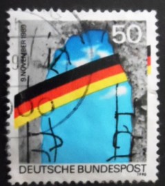 Selo postal Alemanha de 1990 National Colours Spanning Breach