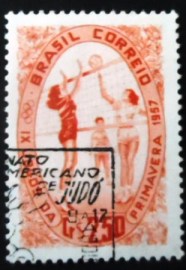 Selo postal do Brasil de 1957 IX jogos da Primavera