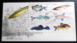 Envelope de 1º Dia de Circulação do Brasil de 1988 Peixes de Água Doce