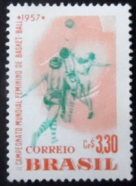 Selo postal Comemorativo do Brasil de 1957 - C 393A M