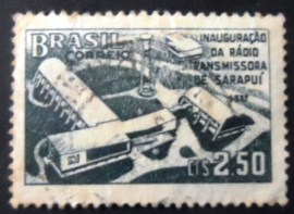 Selo postal do Brasil de 1957 Estação de Sarapuí U
