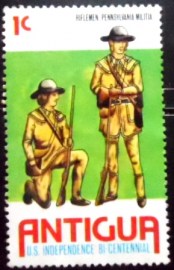 Selo postal de Antigua e Barbuda de 1976 Riflemen