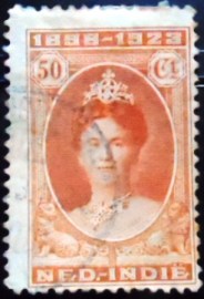 Selo postal Índias Holandesas de 1923 Queen Wilhelmina 50