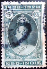 Selo postal Índias Holandesas de 1923 Queen Wilhelmina 5