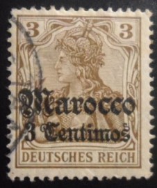 Selo postal do Marrocos de 1911 Germania 3