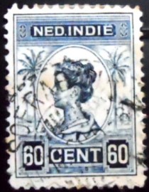 Selo postal Índias Holandesas de 1922 Queen Wilhelmina Type Harting 60
