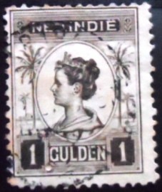 Selo postal Índias Holandesas de 1914 Queen Wilhelmina Type Harting 1