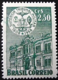 Selo postal do Brasil de 1958 Superior Tribunal Militar