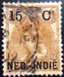 Selo postal Índia Holandesa 1900 Queen Wilhelmina 15 - 33 U