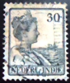 Selo postal Índias Holandesas de 1915 Queen Wilhelmina 30