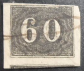 Selo postal do Brasil Império Olho-de-cabra 60 JP 2