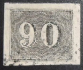 Selo postal do Brasil Império Olho-de-cabra 90 JP 2