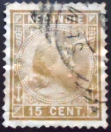 Selo postal Índias Holandesas de 1894 Queen Wilhelmina 15