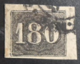 Selo postal do Brasil Império Olho-de-cabra 180