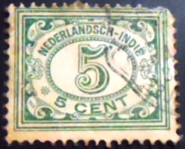 Selo postal Índias Holandesas de 1922 Type`Vurtheim`5