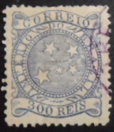 Selo postal do Brasil Império de 1887 Cruzeiro do Sul
