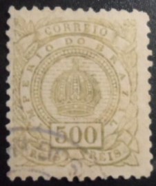 Selo postal do Brasil Império de 1987 Coroa Imperial 500 U JP