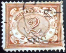 Selo postal Índias Holandesas de 1902 Type`Vurtheim`2