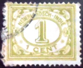 Selo postal Índias Holandesas de 1912 Type`Vurtheim`1