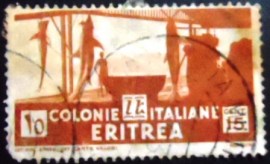 Selo postal Eritrea 1933 Shark drying