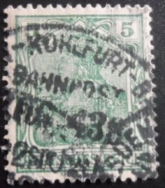 Selo postal da Alemanha Reich de 1902 Germania 5