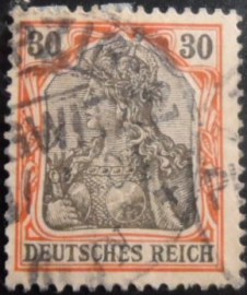 Selo postal da Alemanha Reich de 1902 Germania 30