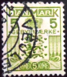 Selo postal da Dinamarca de 1934 Crest and crown