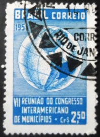 Selo postal do Brasil de 1958 Congresso Municípios - C 426 N1D