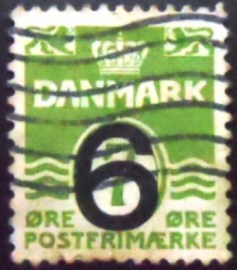 Selo postal da Dinamarca de 1940 Figure wave type