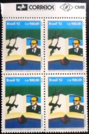 Quadra de selos postais do Brasil de 1992 Menotti Del Picchia